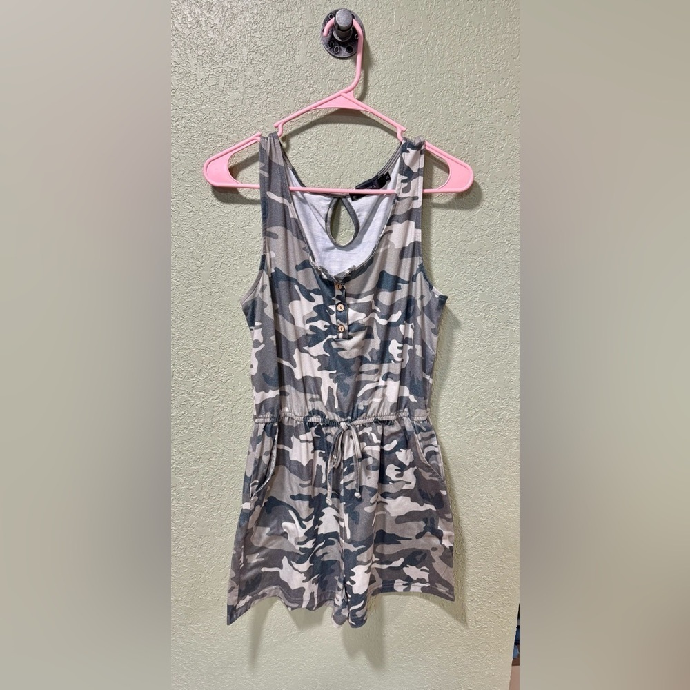 Camouflage Sleeveless Romper